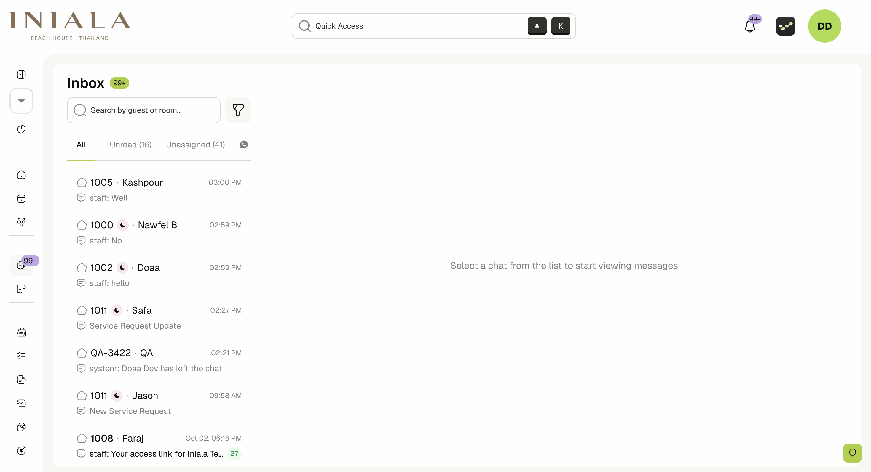 Chat page