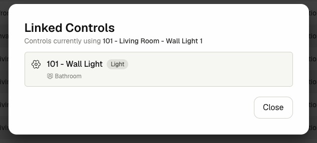 Devices &amp; Entities linked controls