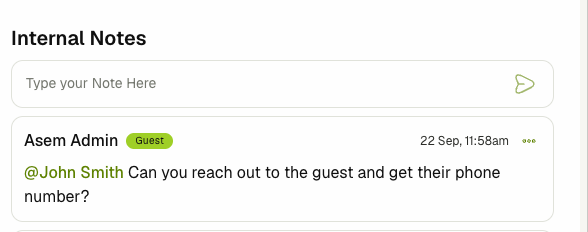 Guest note
