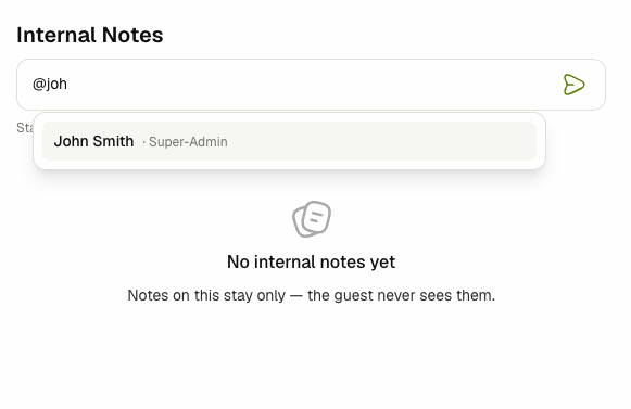 Reservation mention