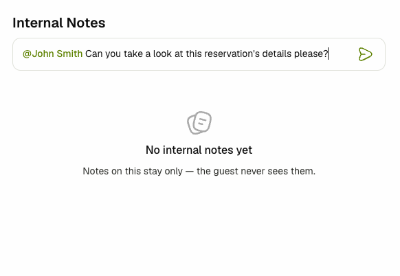 Reservation type message
